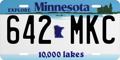 MN license plate 642MKC