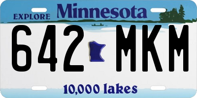 MN license plate 642MKM