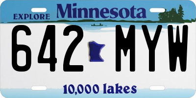 MN license plate 642MYW