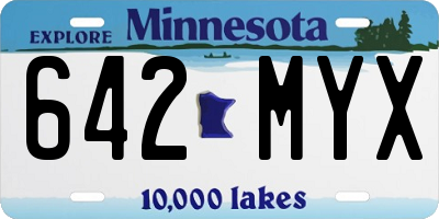 MN license plate 642MYX
