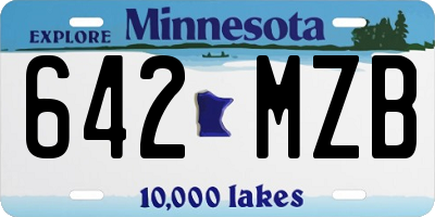 MN license plate 642MZB
