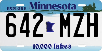 MN license plate 642MZH