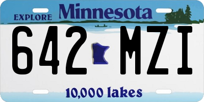 MN license plate 642MZI