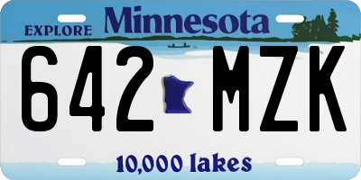 MN license plate 642MZK