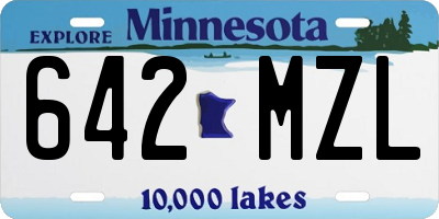 MN license plate 642MZL