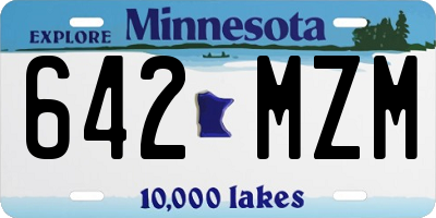MN license plate 642MZM