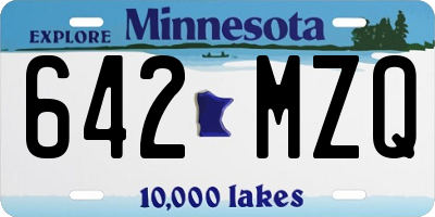 MN license plate 642MZQ