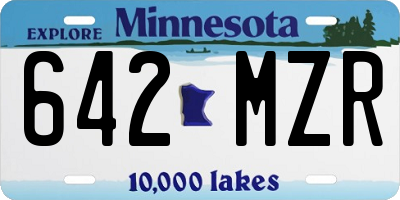MN license plate 642MZR