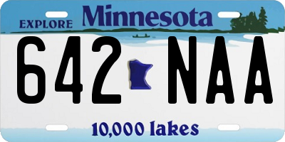 MN license plate 642NAA