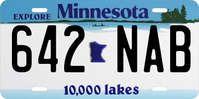 MN license plate 642NAB
