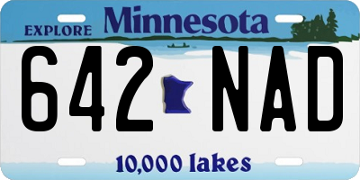 MN license plate 642NAD