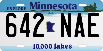 MN license plate 642NAE
