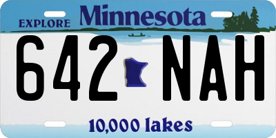 MN license plate 642NAH