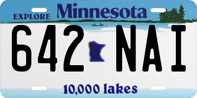 MN license plate 642NAI