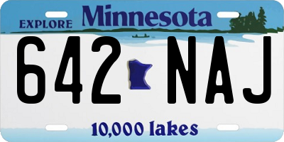 MN license plate 642NAJ