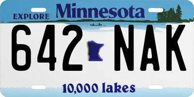 MN license plate 642NAK