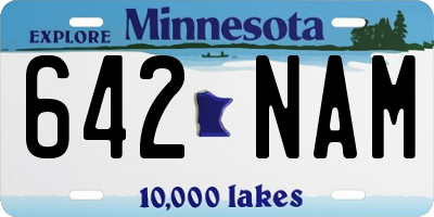 MN license plate 642NAM
