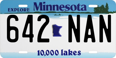 MN license plate 642NAN