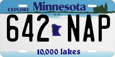 MN license plate 642NAP