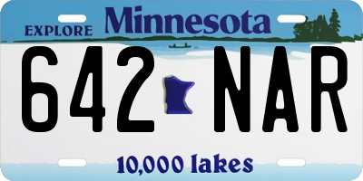 MN license plate 642NAR