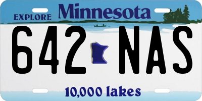 MN license plate 642NAS