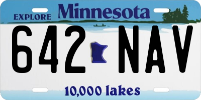 MN license plate 642NAV