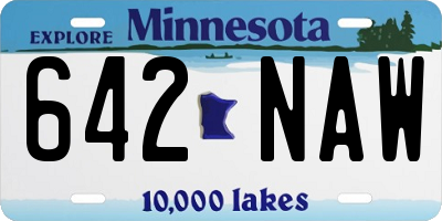 MN license plate 642NAW
