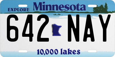 MN license plate 642NAY