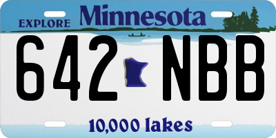 MN license plate 642NBB