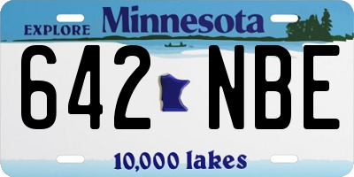 MN license plate 642NBE