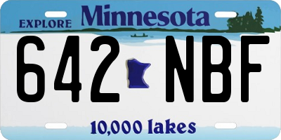 MN license plate 642NBF