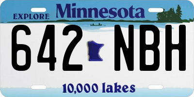 MN license plate 642NBH