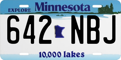 MN license plate 642NBJ