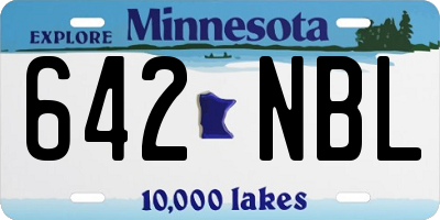 MN license plate 642NBL