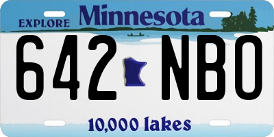 MN license plate 642NBO