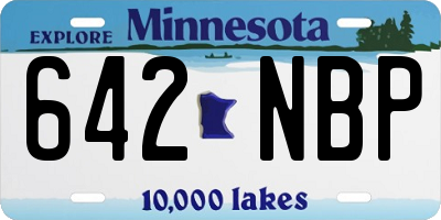 MN license plate 642NBP
