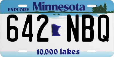 MN license plate 642NBQ
