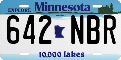 MN license plate 642NBR