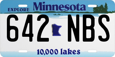 MN license plate 642NBS