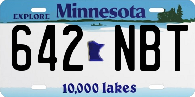 MN license plate 642NBT