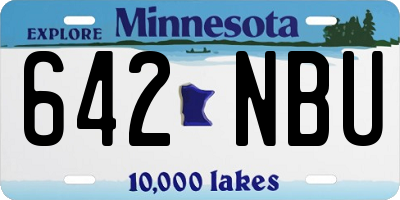 MN license plate 642NBU