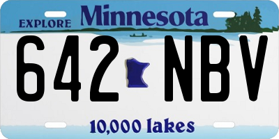 MN license plate 642NBV