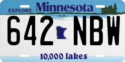 MN license plate 642NBW