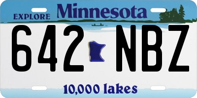 MN license plate 642NBZ