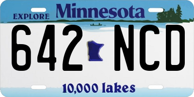 MN license plate 642NCD