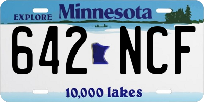 MN license plate 642NCF