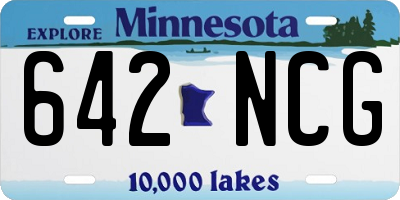 MN license plate 642NCG