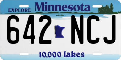 MN license plate 642NCJ