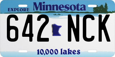 MN license plate 642NCK