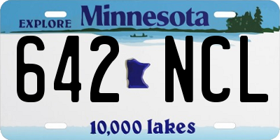 MN license plate 642NCL